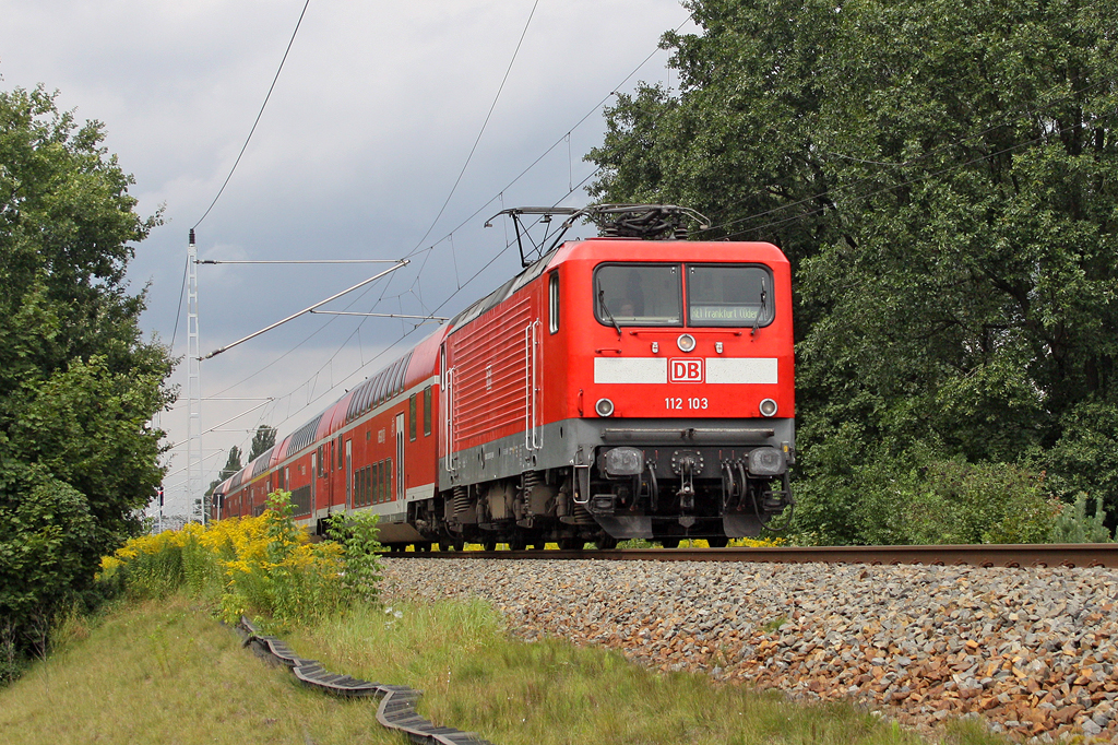 Die 112 103 in Erkner am 19,08,11