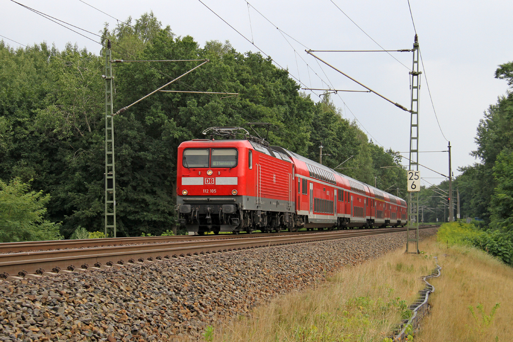 Die 112 105 in Erkner am 24,07,12