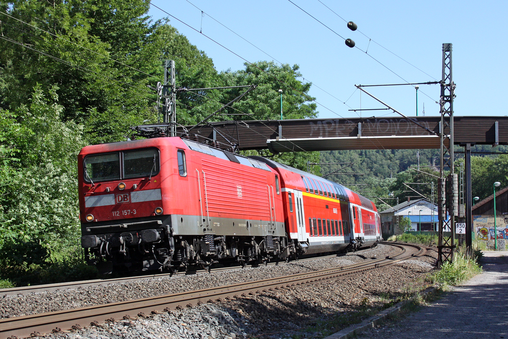 Die 112 157-3 in Ennepetal am 16,07,10