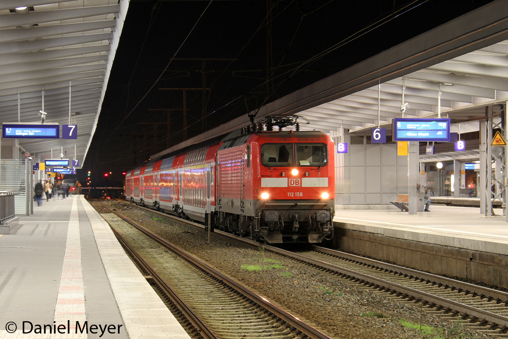 Die 112 158 in Essen Hbf am 22,11,12