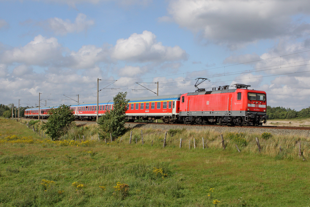 Die 112 175-5 in Jagel am 05,08,11
