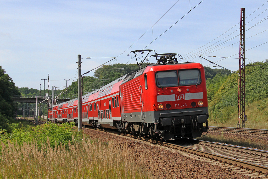 Die 114 028 in Frankfurt (Oder) Rosengarten am 18,08,12 