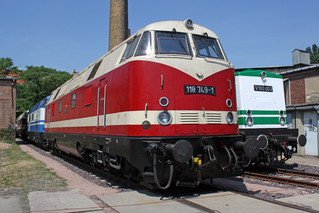 Die 118 749-1 im DB Museum Halle (Saale) am 03,07,10