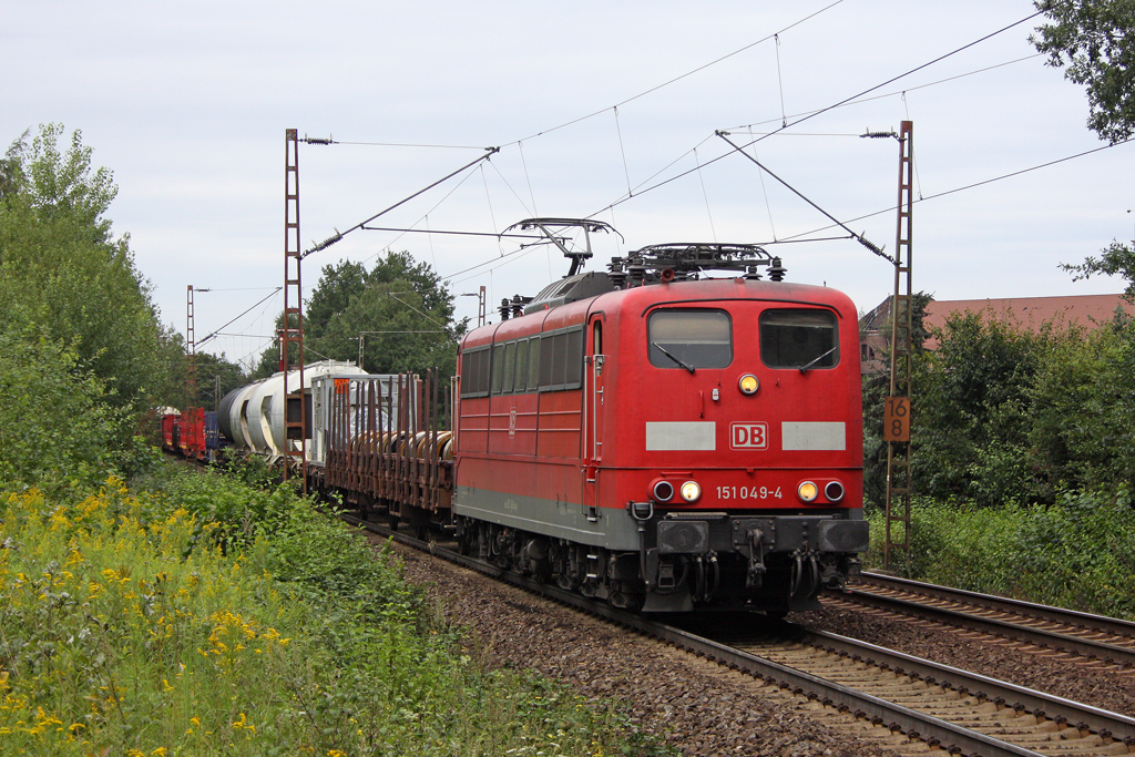 Die 151 049-4 in Hannover Limmer am 16,08,11