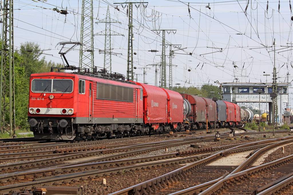 Die 155 167-0 in Gremberg am 05,05,10