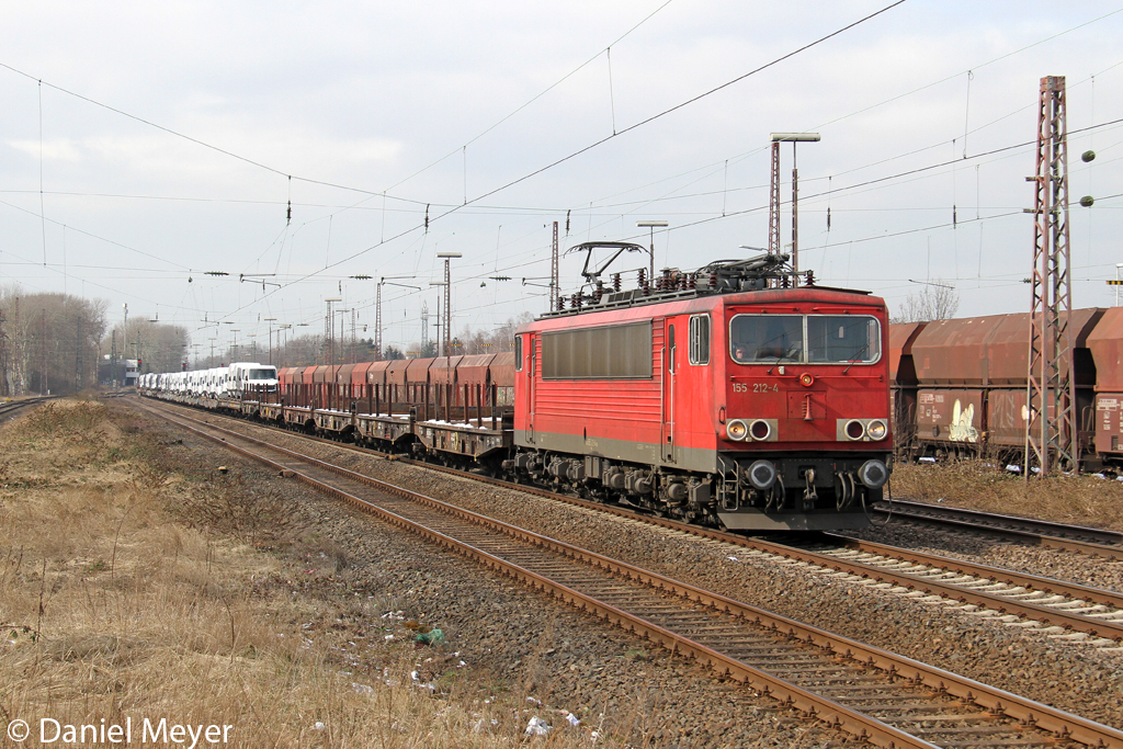 Die 155 212-5 in Hilden am 13,03,13