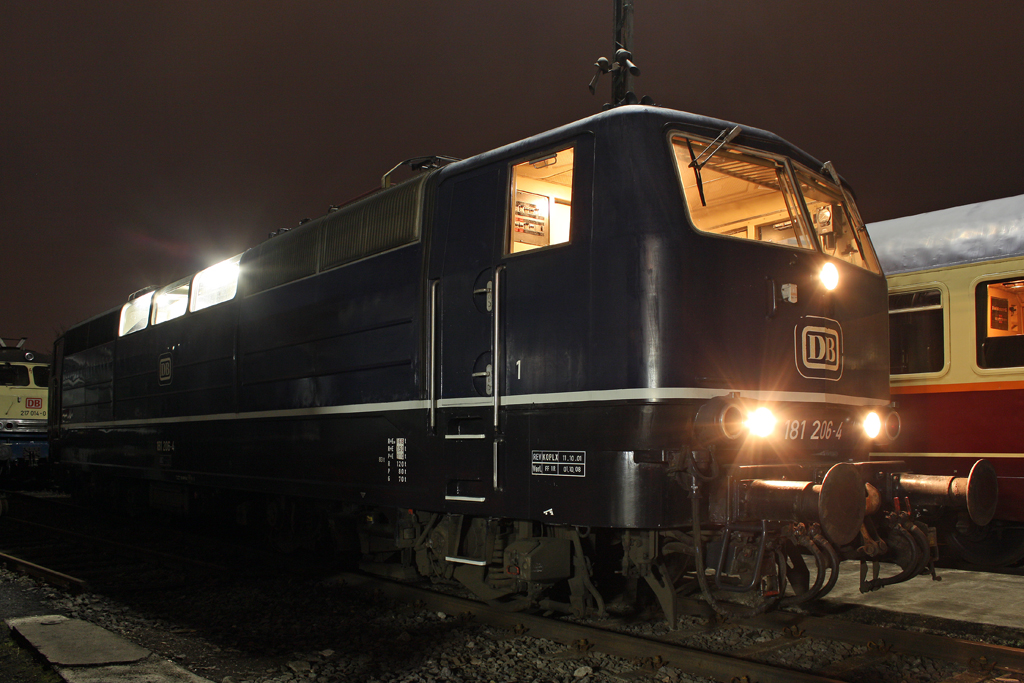 Die 181 206-4 im DB Museum Koblenz-L�tzel am 04,04,10