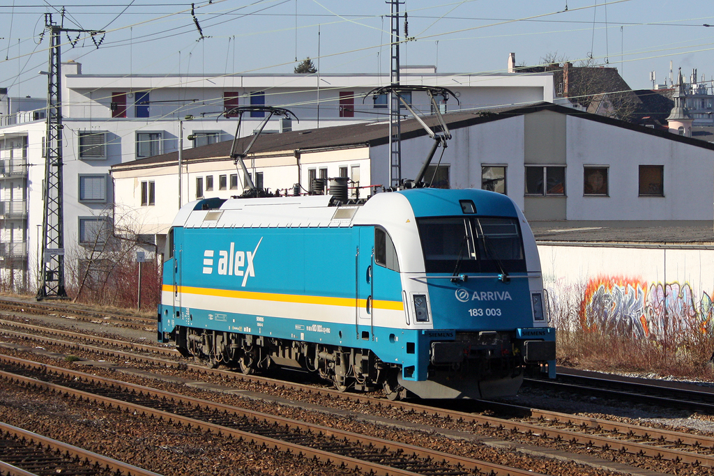 Die 183 003 in Regensburg am 07,02,11