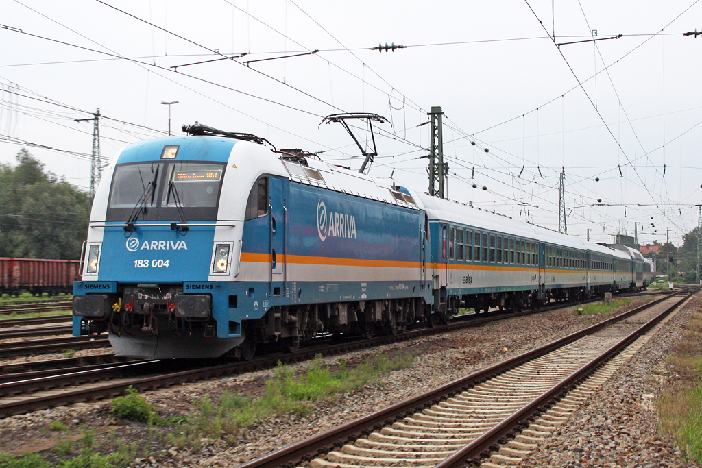 Die 183 004 in Landshut am 05,08,10