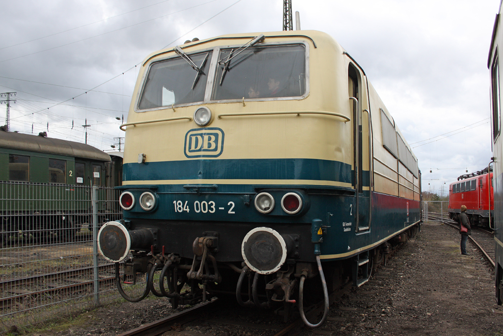 Die 184 003-2 im DB Museum Koblenz-L�tzel am 04,04,10