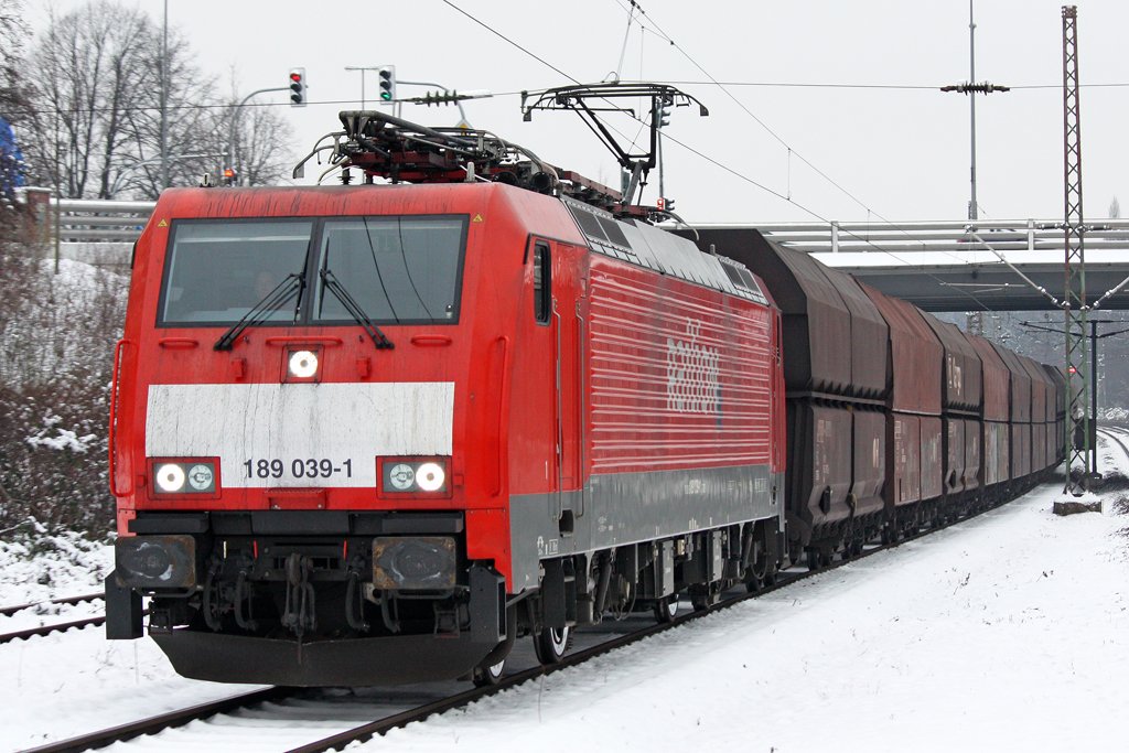 Die 189 039-1 in Oberhausen Sterkrade am 05,01,10
