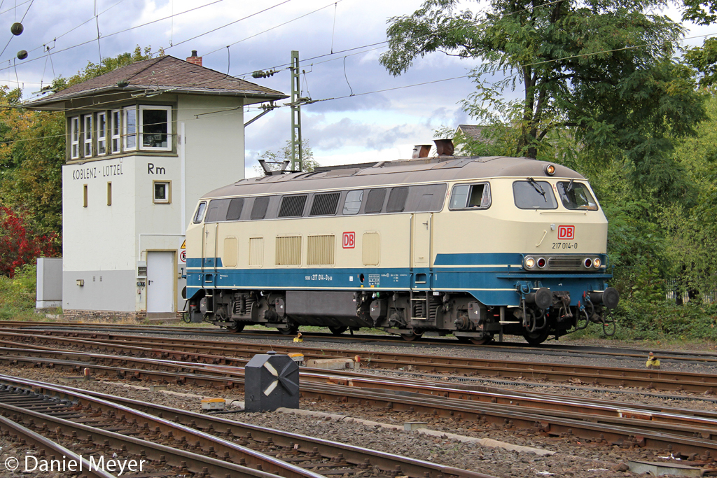 Die 217 014-0 bei der Lokparade im DB Museum Koblenz L�tzel am 29,09,12