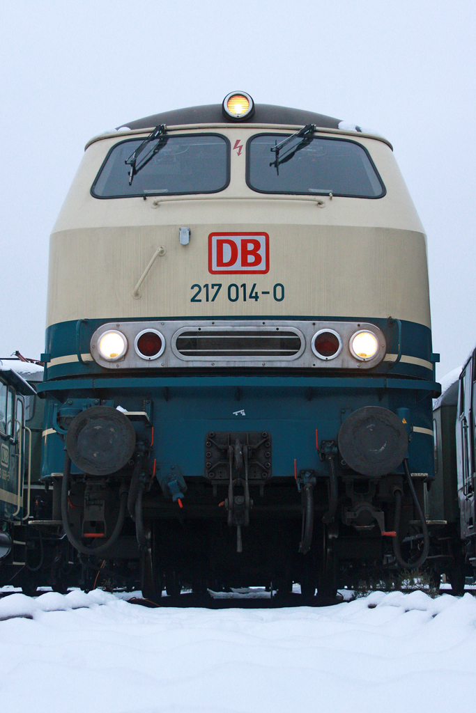 Die 217 014-0 im DB Museum Koblenz L�tzel am 21,12,10