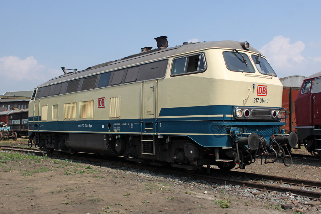 Die 217 014-0 im DB Museum Koblenz L�tzel am 21,05,11