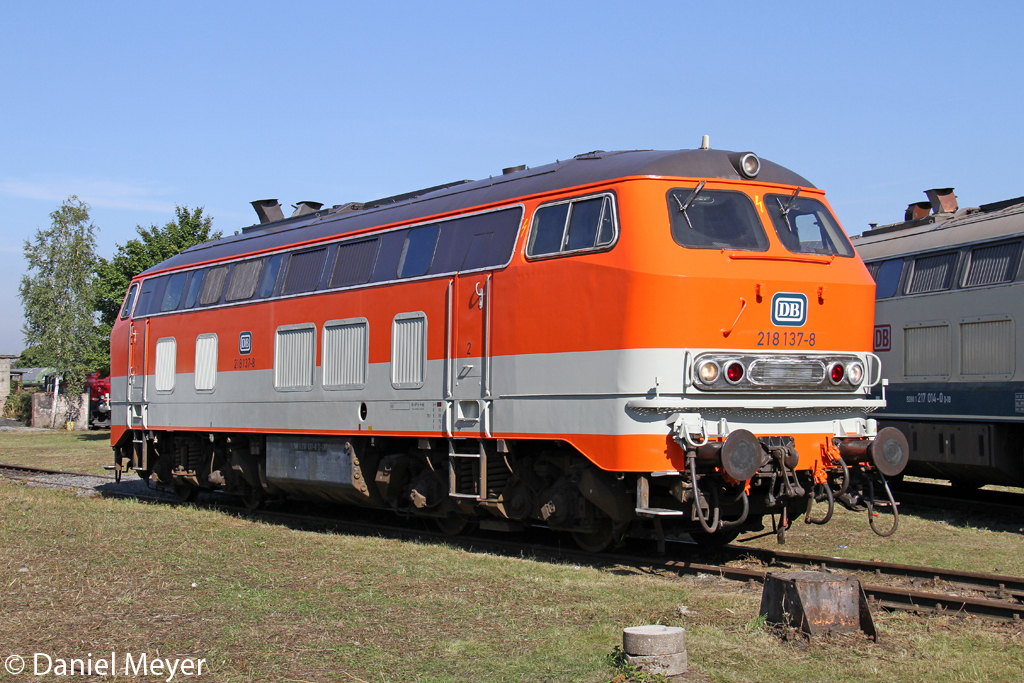 Die 218 137-8 im DB Museum Koblenz L�tzel am 01,10,12