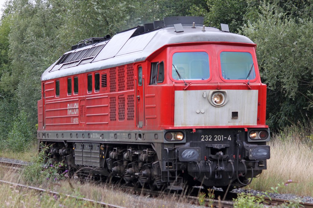 Die 232 201-4 als Lz in W�lfrath Flandersbach , am 02,09,09