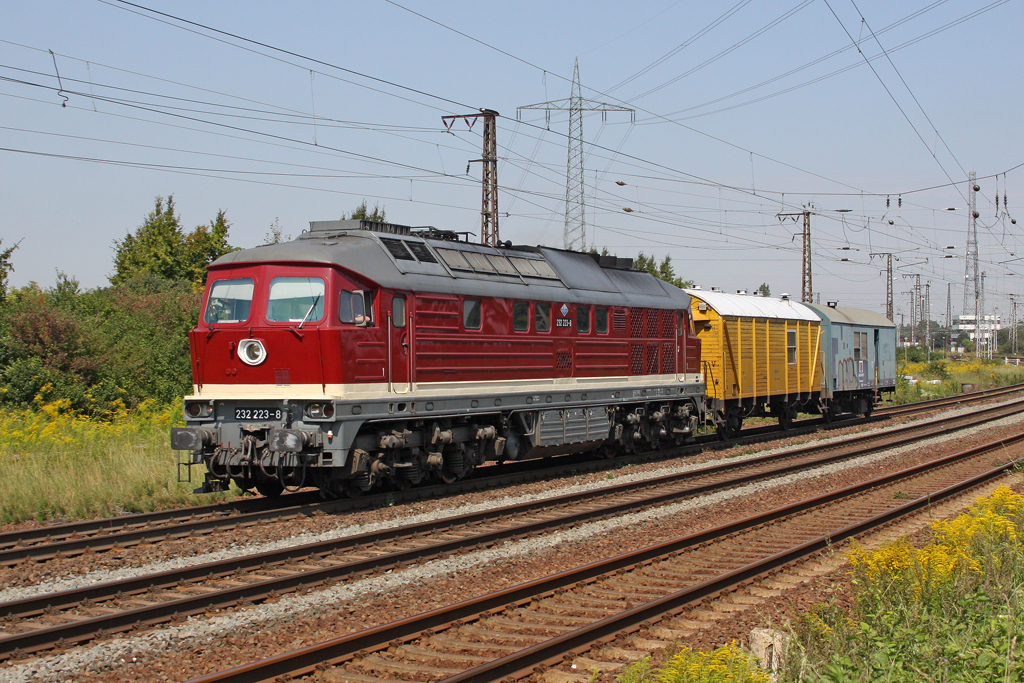 Die 232 223-8 in Gro�korbetha am 18,08,11