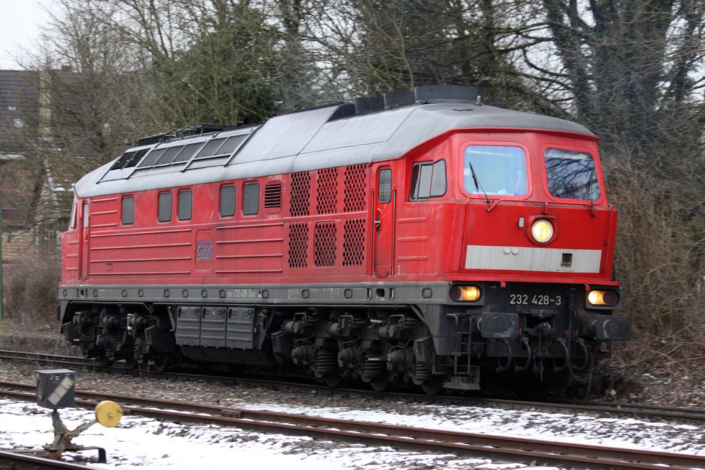 Die 232 428-3 beim Rangieren in Dornap Hahnenfurt am 12,03,10