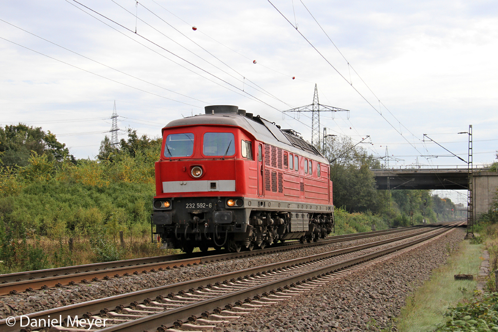 Die 232 592-6 in Ratingen Lintorf am 08,10,12