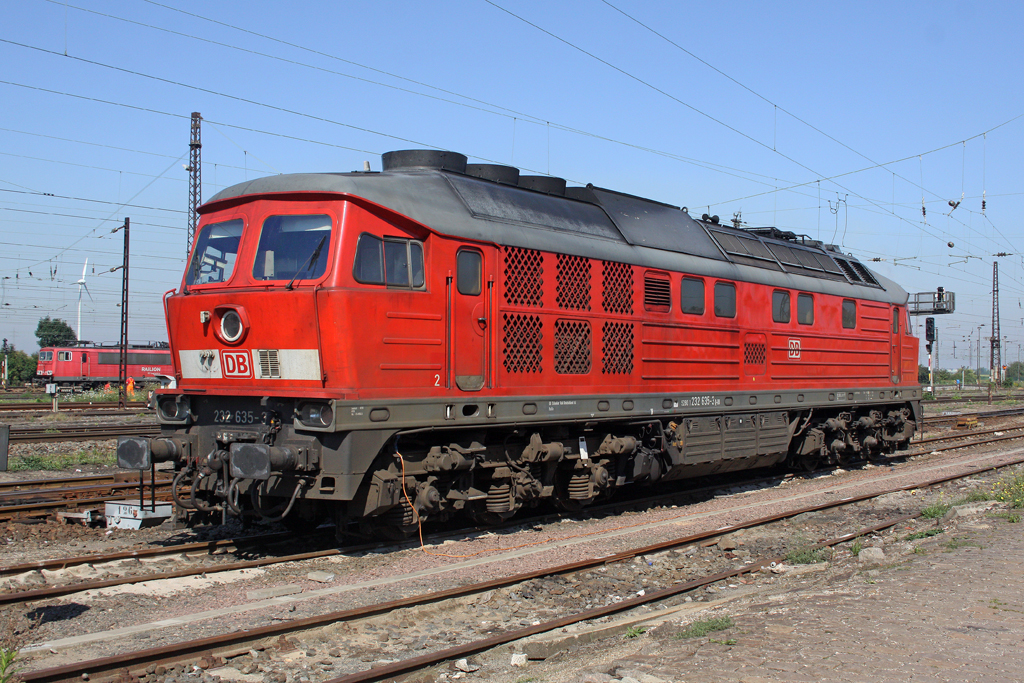 Die 232 635-3 in Gro�korbetha am 18,08,11