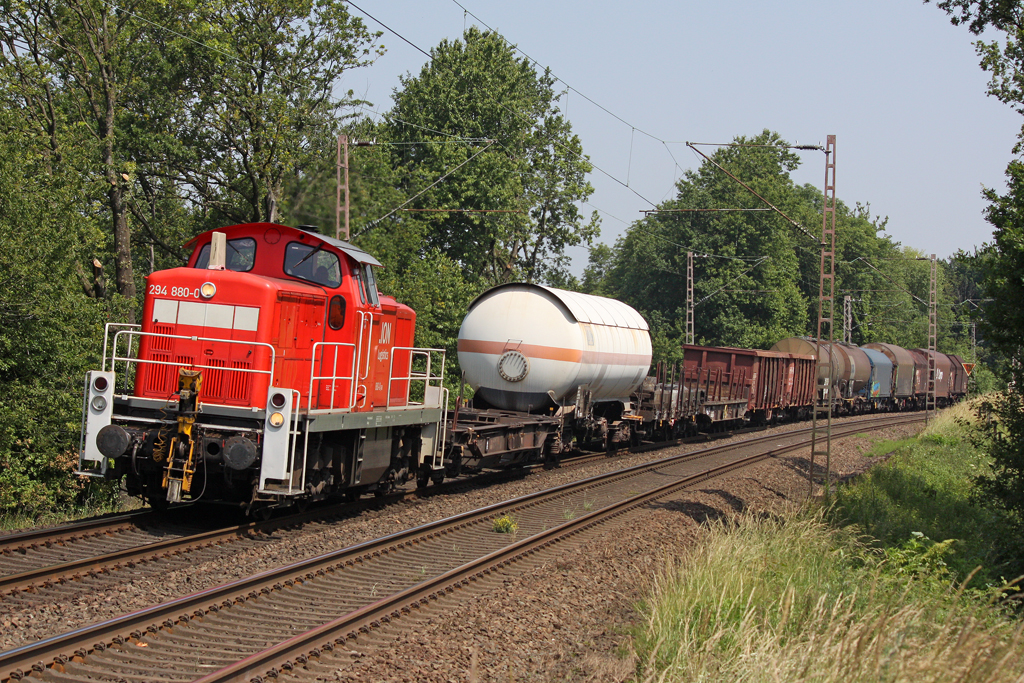 Die 294 880-4 in Gruiten am 23,06,10