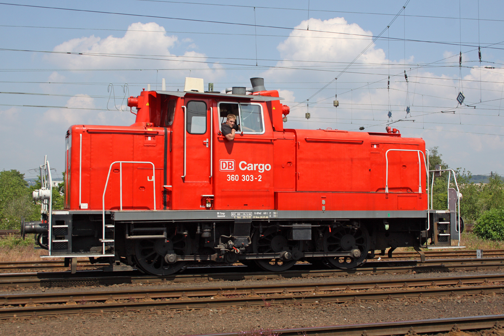 Die 360 303-2 bei der Lokparade vom DB Museum Koblenz L�tzel am 21,05,11