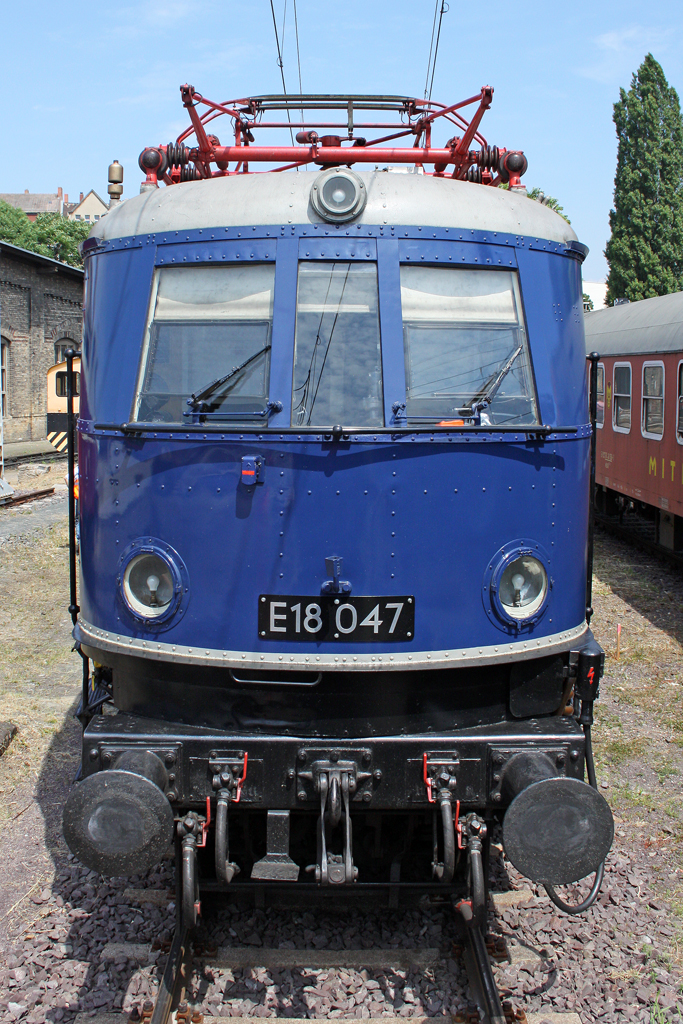 Die E18 047 im DB Museum Halle (Saale) am 02,07,10