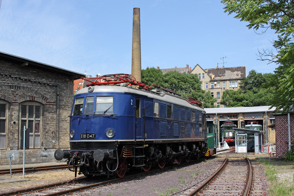 Die E18 047 im DB Museum Halle (Saale) am 02,07,10