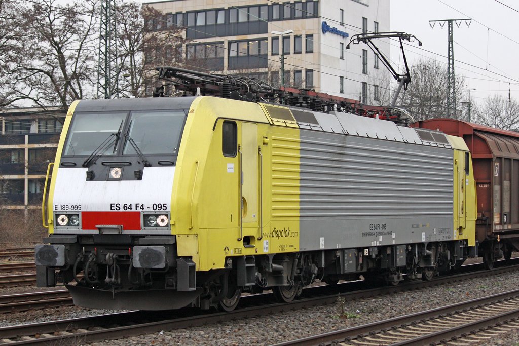 Die ES 64 F4-095 (E189 995) in K�ln West am 21,01,10