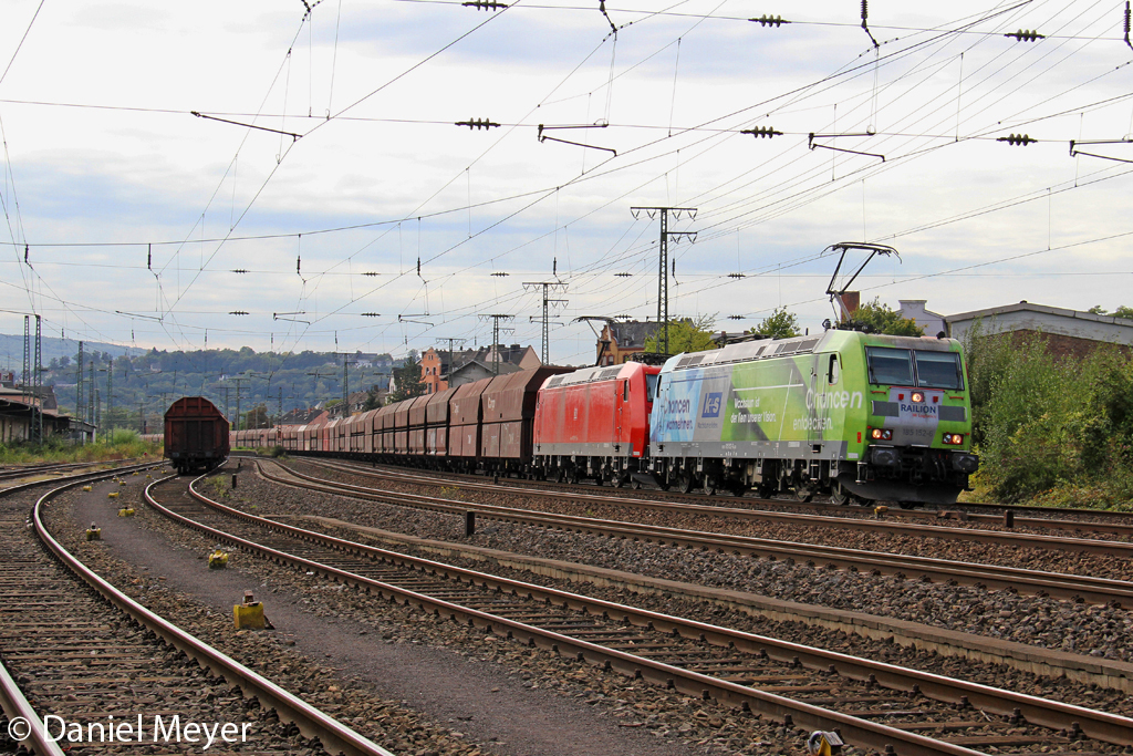 Die K%S 185 152-6 und 185 181-5 in Koblenz L�tzel am 23,09,12
