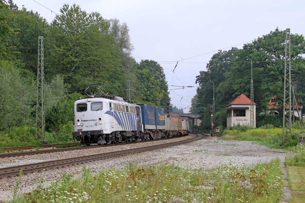 Die Lokomotion 139 213-3 in A�ling (Oberbay) am 04,08,12
