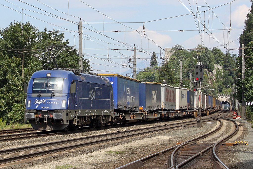 Die MGW 183 500 in Brixlegg am 31,07,11
