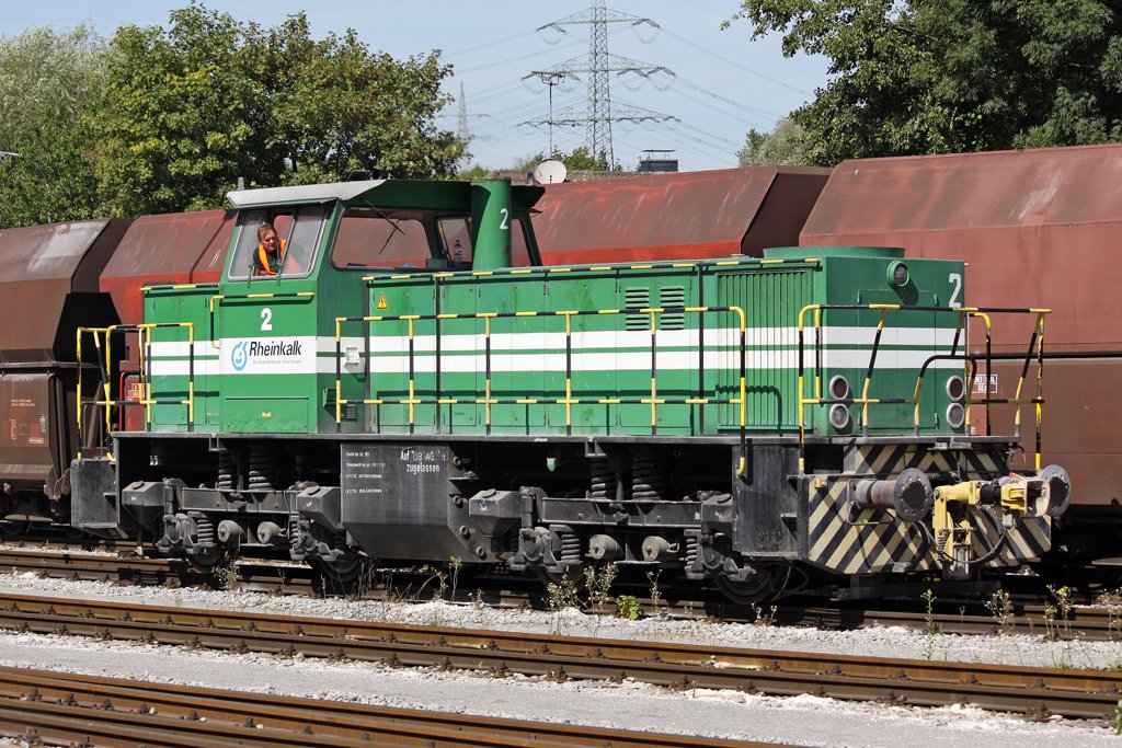 Die Rheinkalk Lok 2 im Werk W�lfrath , am 31,08,09