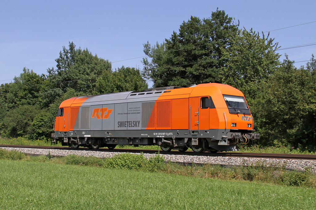 Die RTS 2016 907 in Raubling am 05,08,12 