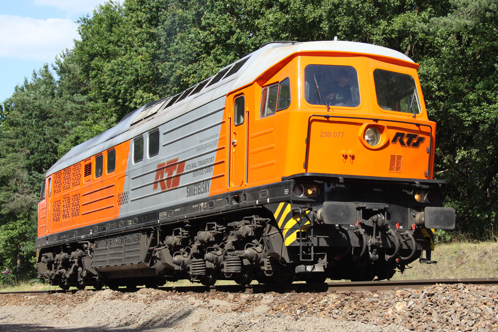 Die RTS 230 077 in Bestensee am 07,07,10