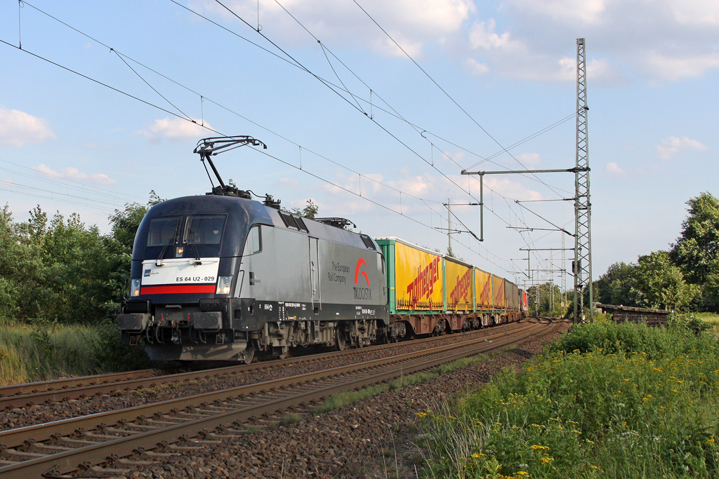 Die TXL ES 64 U2-029 in Porz Wahn am 15,07,11