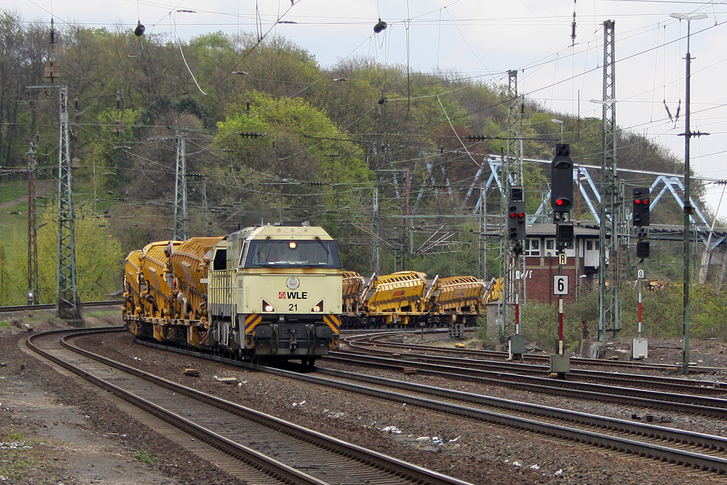 Die WLE 21 ( Warsteiner ) in K�ln West am 18,04,12