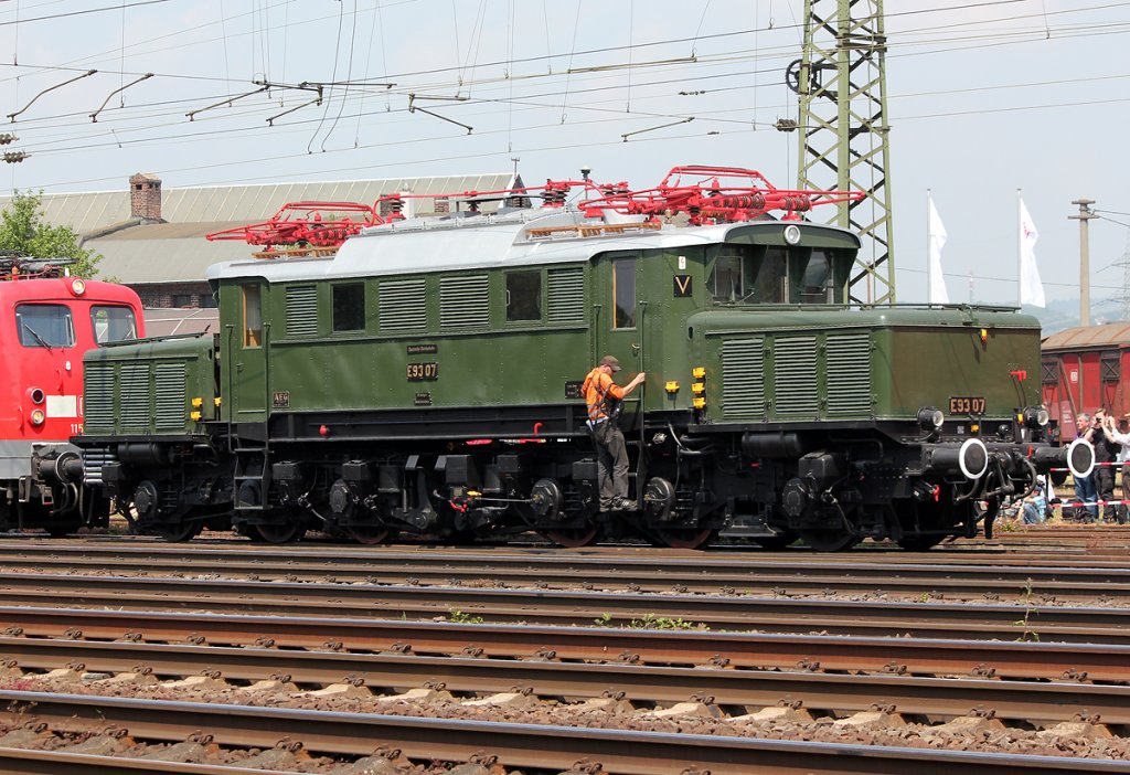 E93 07 bei der Lokparade im DB Museum Koblenz am 21.05.2011