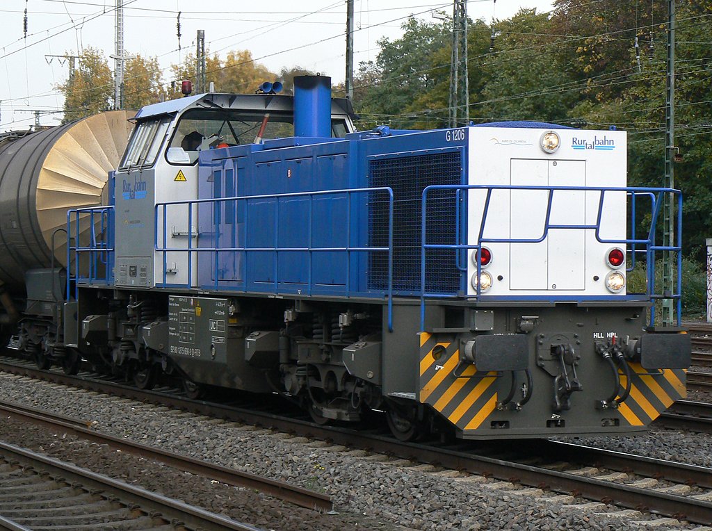 Eine Rurtalbahn G1206 mit kurzem Kesselzug in K�ln West, Sommer 2009