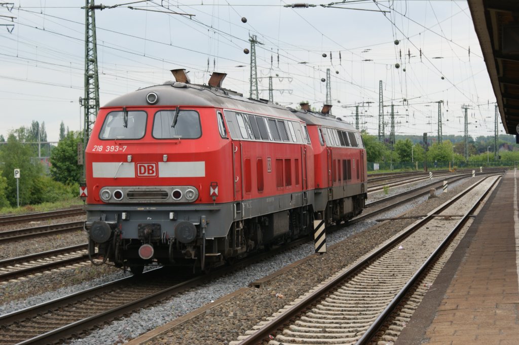 Eine �berf�hrunsfahrt mit 2x 218 am 14.05.2010 in Hamm