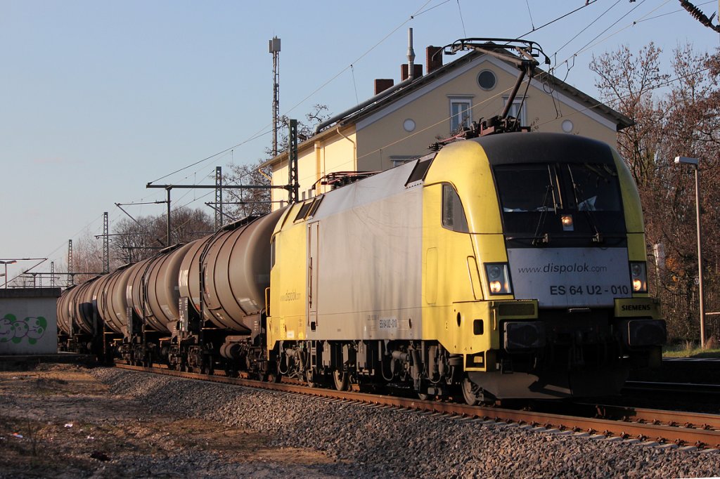ES 64 U2-010 / 182 510 mit KeWa in Bonn Oberkassel am 19.03.2012