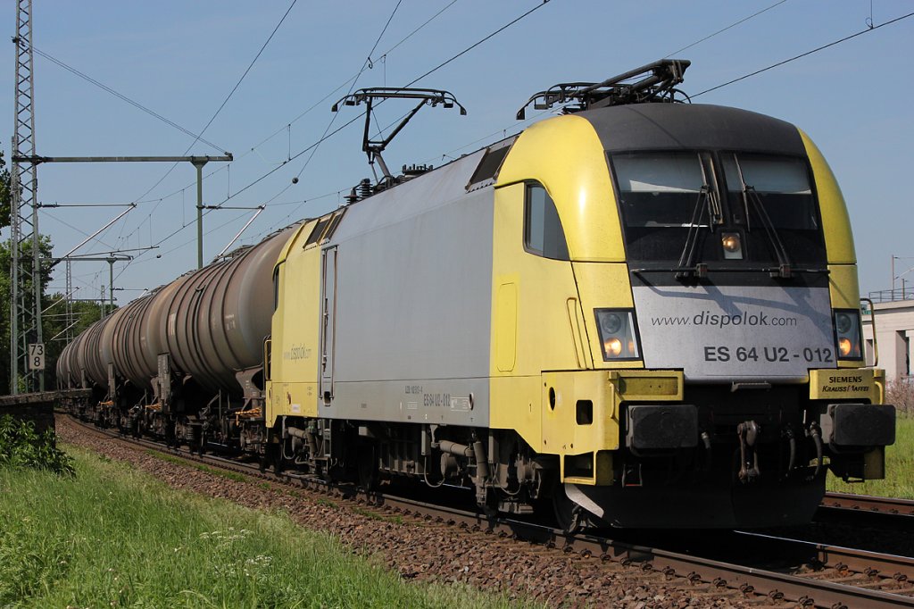 ES 64 U2-012 / 182 512 (TXL) mit KeWa in Porz Wahn am 14.05.2012