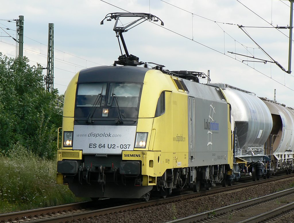ES 64 U2-037 in Porz Wahn im Sommer 2009