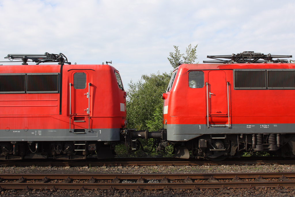 Face to face in form von 151 121-1 und 111 001-4 im DB Museum Koblenz L�tzel am 02,06,12