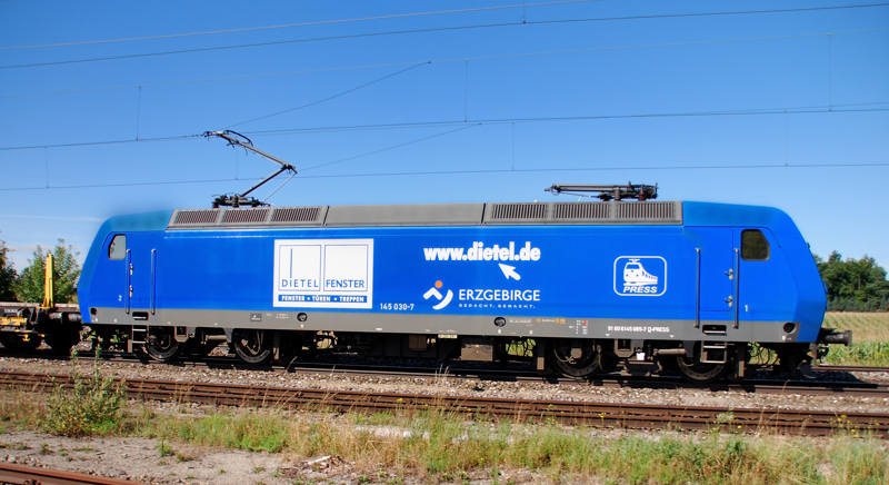 Portrait 145 030-7, Press, aufgenommen am 12.08.12, Gersthofen.