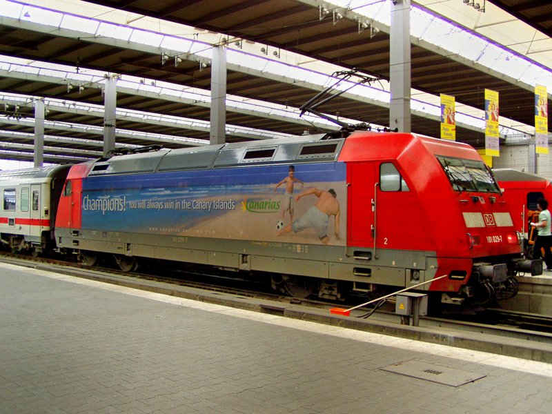 So sah die 101 029-7 am 21.05.06 aus! Aufgenommen im Hbf M�nchen.