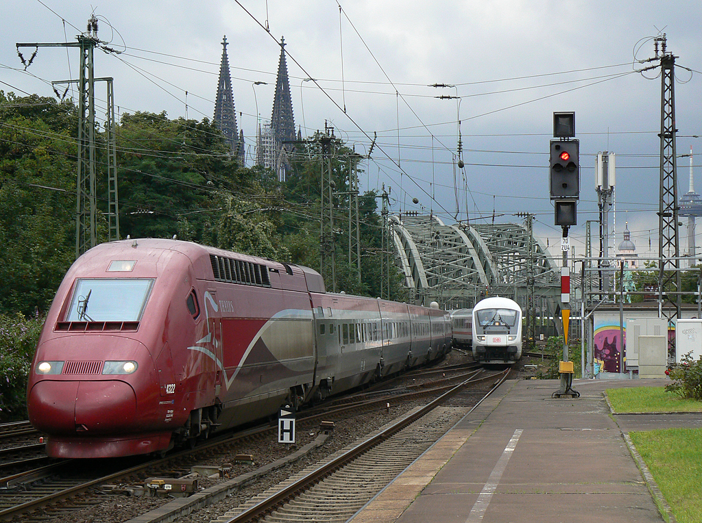 Thaly´s und DB IC in K�ln/Messe Deutz am 27.08.2010