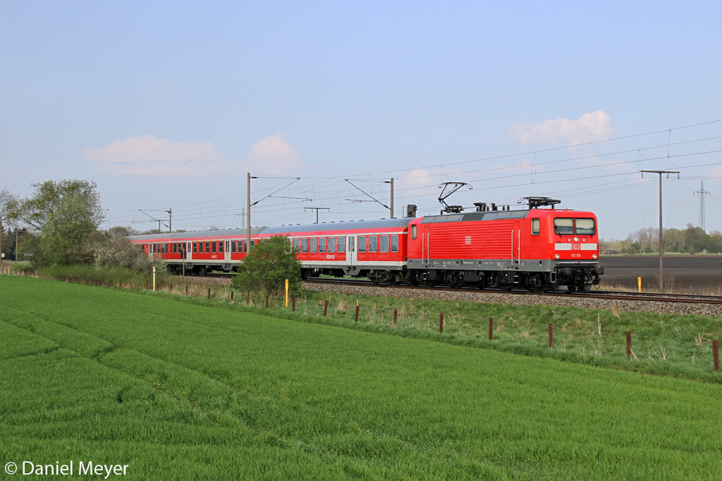 Die 112 151 bei Quarnstedt am 08,05,13 