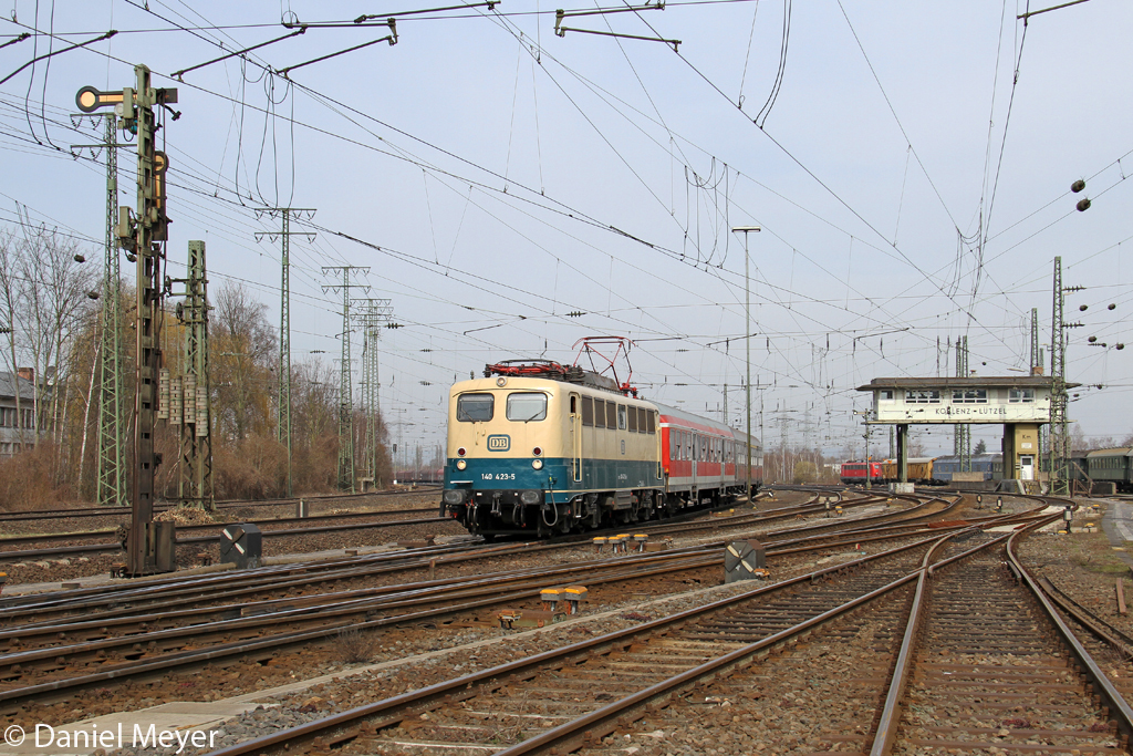 Die 140 423-5 in Koblenz L�tzel am 08,04,13