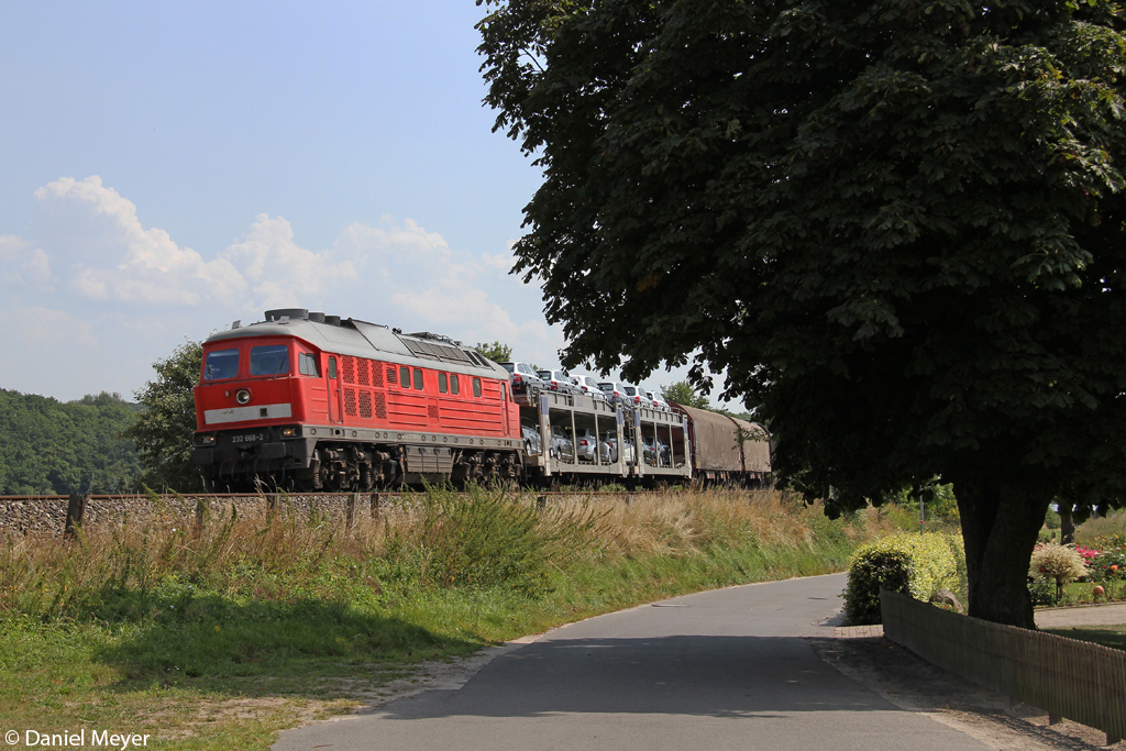 Die 232 669-2 in Sankt Michaelisdonn am 01.08.2014
